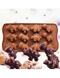 Molde silicona bombones dinosaurios 2