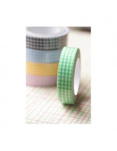 Fabric Tape cuadros verdes