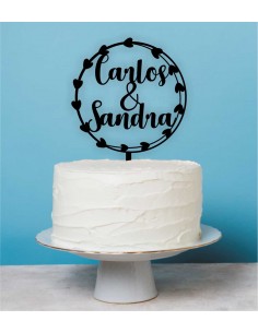 Topper tarta boda Corona