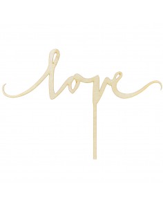 Topper love madera clara