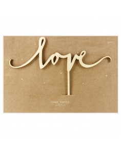 Topper love madera clara 2