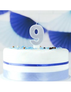 Vela purpurina plata 9