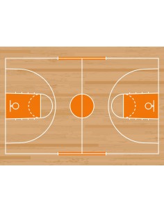 Papel de azúcar cancha baloncesto