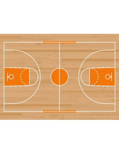 Papel de azúcar cancha baloncesto