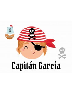 Papel de azúcar Pirata personalizado rectangular