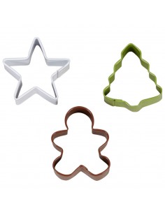 Set 3 mini cortadores navideños