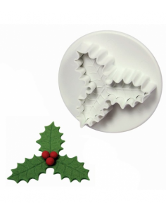 Set 3 cortadores hojas acebo 2