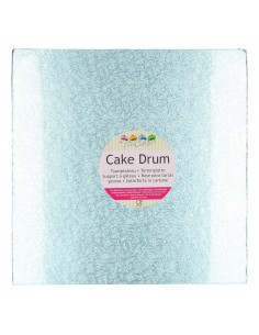 Base Tarta Cuadrada Azul Bebé 30 cm 2