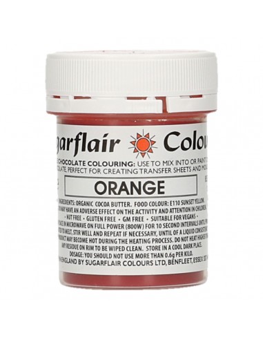 Colorante para Chocolate Naranja Sugarflair