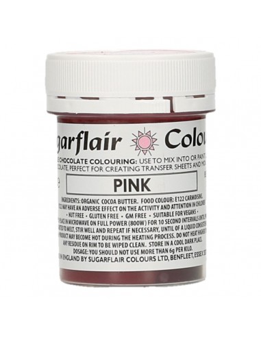 Colorante para Chocolate Rosa Sugarflair