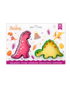 Set 2 Cortadores Dinosaurios de plástico 2