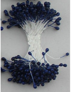 Estambres para flores perlados azul oscuro 2