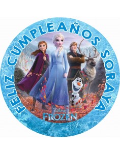 Papel de azúcar Frozen 2 con nombre