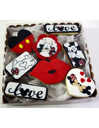 Caja galletas Mickey y Minnie Amor