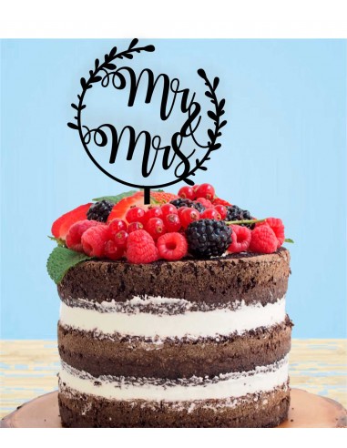 Topper para tarta Mr. & Mrs.