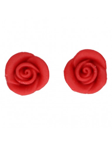 Rosas de mazapán rojas