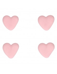 Set 8 Corazones de azúcar rosas 2