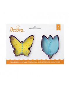Set 2 Cortadores mariposa y tulipán