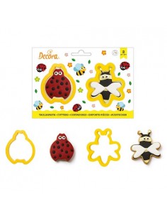 Set 2 Cortadores mariquita y abeja