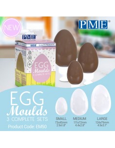 3 Moldes huevos de pascua para chocolate