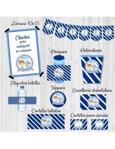Kit de fiesta personalizado comunión marinero