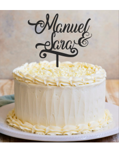 Topper boda con nombres personalizados