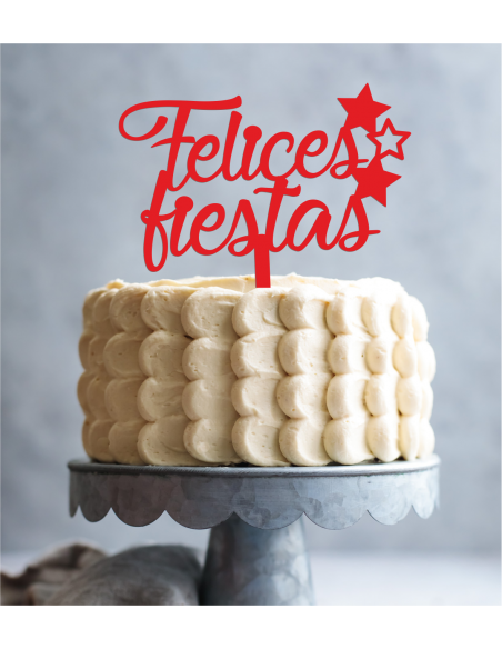 Topper cake Felices Fiestas