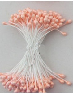 Estambres para flores perlado rosa salmón claro 2