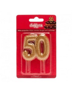 Vela 50 purpurina oro