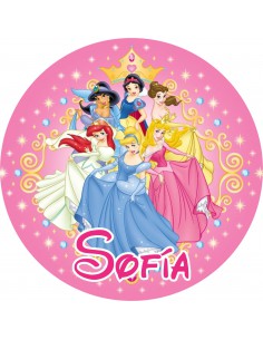 Papell azúcar personalizado Princesas para tarta