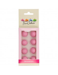 Bolas de chocolate rosas