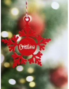Bola navidad personalizada copo de nieve
