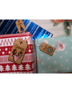 Etiquetas navidad personalizada en madera 2