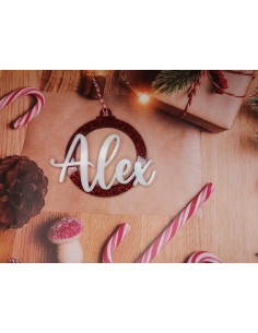 Bola Navidad personalizada dos colores