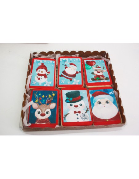 Caja galletas rectangulares Navidad