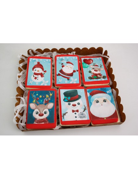 Caja galletas rectangulares Navidad