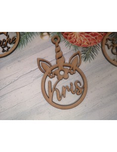 Bola Navidad Unicornio personalizada