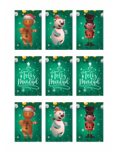 Papel azúcar Personajes navideños