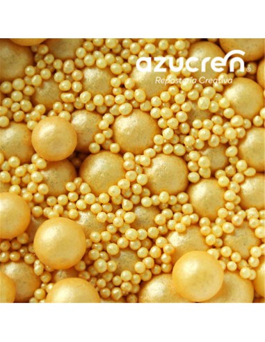 Surtido perlas 7 mm + mini perlas doradas