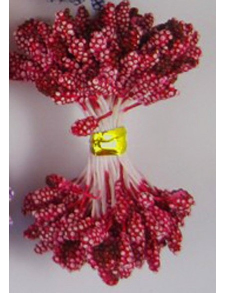Estambres granulados 5mm rojo apagado